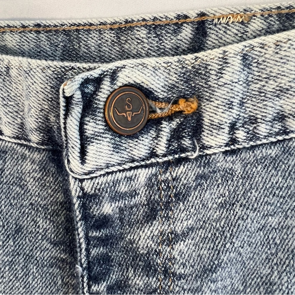 Vintage Sheplers Jeans High Waist Size 32 Womens Stone Wash Blue - Picture 3 of 5